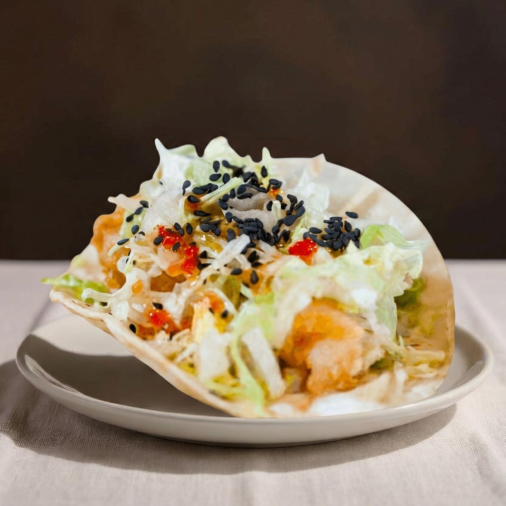 Kung Pao Shrimp Taco.