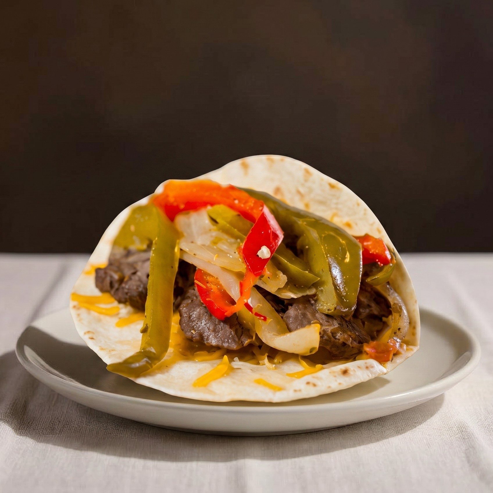 Cheese Steak Taco.